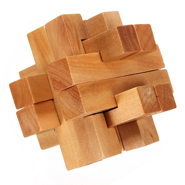 wooden brain teaser puzzle
