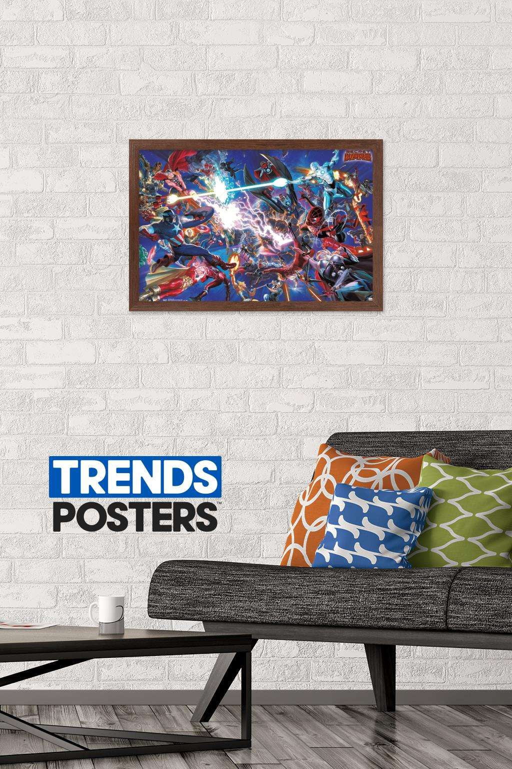 Marvel Comics - Secrets Wars - Battle Wall Poster, 14.725" x 22.375", Framed