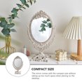 thumbnail image 5 of PBPBOX Retro Style Relief Girl Makeup Mirror with 360° Rotation for Beige Desktop Mirror, 5 of 6