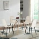 thumbnail image 3 of Juego de 4 Sillas de Comedor Beige HOMEMAKE FURNITURE Asiento de Felpa Tubo de Metal Escandinavo Minimalista, 3 of 7