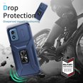 thumbnail image 3 of Allytech Rugged Case for Moto G Play 4G 2024, [Slide Camera Cover] [360° Rotating Kickstand] [Military Protection] [Magnetic Car Mount] Non-Slip Anti-Scratch Shockproof Heavy Duty Case - Blue, 3 of 8