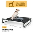 thumbnail image 6 of Veehoo Elevated Dog Bed with Dog Blanket, Outdoor Guardrail Raised Pet Cot, X-Large, Black, 6 of 9