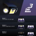 thumbnail image 4 of Luces solares para exteriores, 3 cabezales de luces solares de seguridad con sensor de movimiento p Ltteny Luz solar, 4 of 6