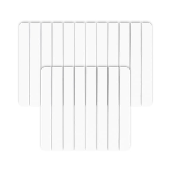 Diatomite Stone Quick-Dry Water Absorbing Bath Mat Sets-Large   Small White Mats