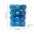 thumbnail image 3 of 2 Set of 24PCS Christmas Ball Ornaments Kit, 1.18" Mini Bright/Matte/Powder Electroplated Colored Hanging Ball Decorations, Shatterproof Christmas Tree Ball for Holiday Party Decor(G), 3 of 7