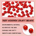thumbnail image 2 of Perlas de madera redondas rojas de 14 mm, 200 unidades, de Beads Woodeni, 2 of 7