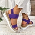 thumbnail image 6 of Rotm Platform Sandals Women's Orthopedic Arch Support Sandals Orthotic Comfortable Walking Casual Adjustable Summer Beach Flat Sandals Purple,7.5, 6 of 6