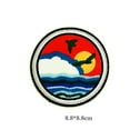 thumbnail image 2 of 9 Pcs Round Patches Badge Elements Pattern Embroidery Applique DIY Ironing Sticker for Jackets Jeans Bags Clothing Arts Crafts (Mixed Style), 2 of 6