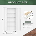 thumbnail image 3 of Greenvelly Metal Storage Cabinet with 4 Swivel Wheels,73" H White Garage Storage Cabinet with Wheels, Rolling Tool Cabinet with Locking Doors and Shelves for Home,Basement, Kitchen Pantry,Warehouse, 3 of 14