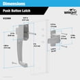 thumbnail image 6 of Wright Products Push-Button Screen Door Latch, White, for Out-Swinging Wood and Metal Doors, 6 of 8