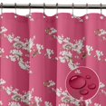 thumbnail image 6 of S4Sassy Pink Blossom & Bulbul Bird Decorative Waterproof Printed Shower Curtain Roller Hooks Drapes-60 x 75 Inch, 6 of 6
