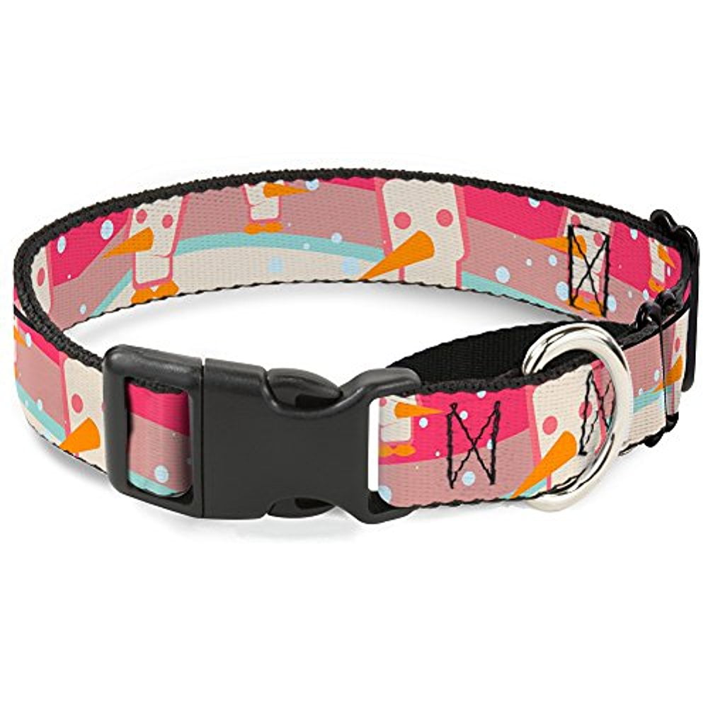 Buckle-Down Block Penguins Mauve Martingale Dog Collar