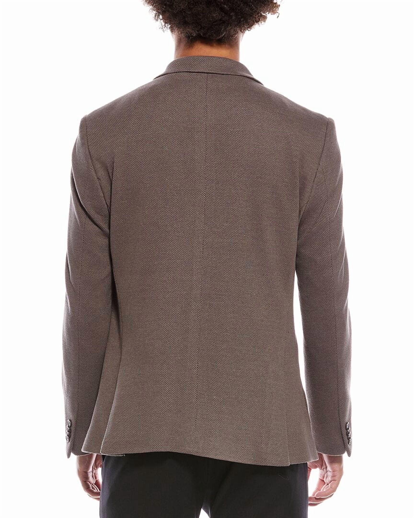 Report Collection Notch Collar Fully Lined Patch Pocket Knit Men's Jacket