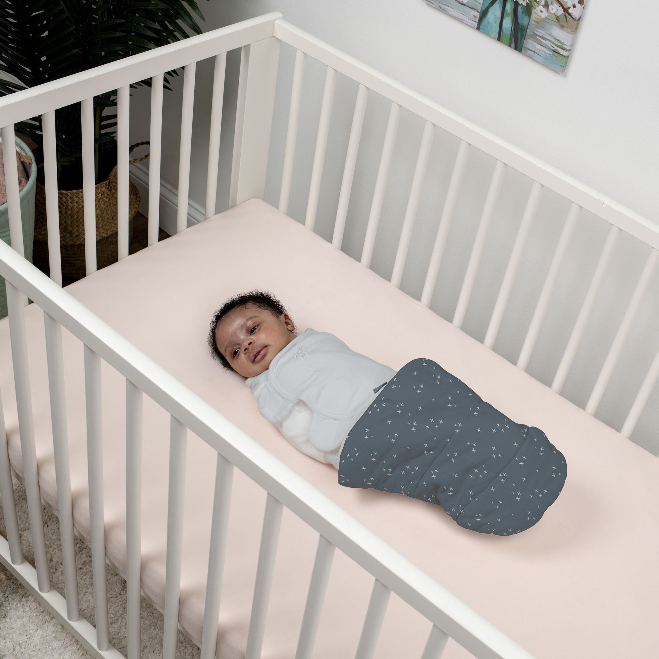 SwaddleMe by Ingenuity All Season Baby Swaddle, 1.0-2.5 TOG, Size 0-3 Months, 7-14 Pounds - Stardust