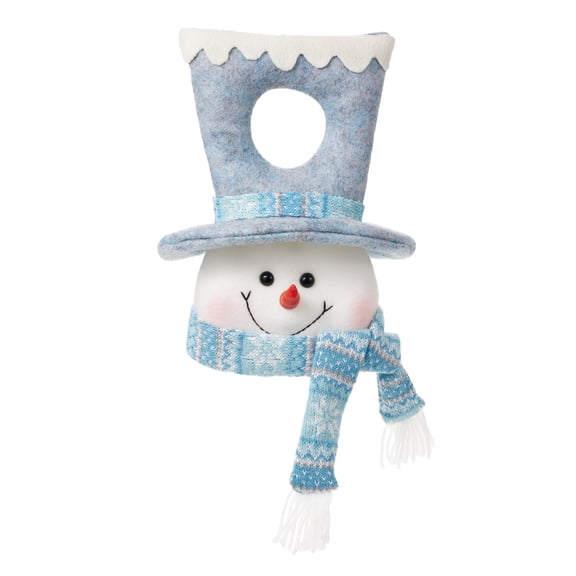 SUSHANG Lighted Christmas Snowman Plush Decoration Pre-Lit Snowman Head for Indoor Outdoor Use Cozy Holiday Decor with Warm White Lights Perfect for Home Kitchen Patio Garden Christmas Tree IdeaL