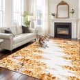 thumbnail image 2 of Yellow Wisteria Area Rugs 8'x10', Washable Small Throw Rugs for Living Room Patio, Sprinng Summer Pastoral Botanical Indoor Outdoor Rug Non-Slip Low Pile Carpet Runner Reversible Floor Mats, 2 of 8