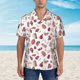 thumbnail image 2 of Fotbe Different Meat Camisa Hawaiana para Hombre Unisex – Camisa Casual de Verano con Botones de Manga Corta de Algodón y Lino,X-Large, 2 of 7