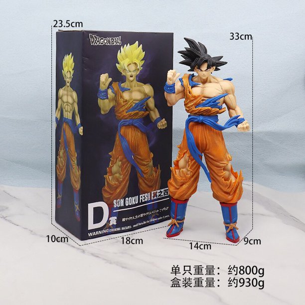 33 cm Super Saiyan Goku Vegetto Gogeta Dragon Ball PVC figura de colección de juguete zhangyuxiang LED