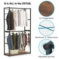 Tribesigns FreeStanding Closet Organizer, Rustic Heavy Duty Clothes