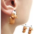 thumbnail image 3 of Lindo pendiente de mordedura de animal - Pendientes de tiburón dinosaurio - Pendientes de perforación de dibujos animados en 3D - Pendientes lindos hechos a mano de arcilla polimérica para mujeres y, 3 of 3