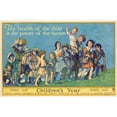 thumbnail image 2 of Francis Luis Mora 24x17 Gold Ornate Framed and Double Matted Museum Art Print Titled - Children's Year (1918), 2 of 4