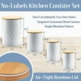 White Kitchen Canisters Set with Wooden Lids, Airtight Food Storage