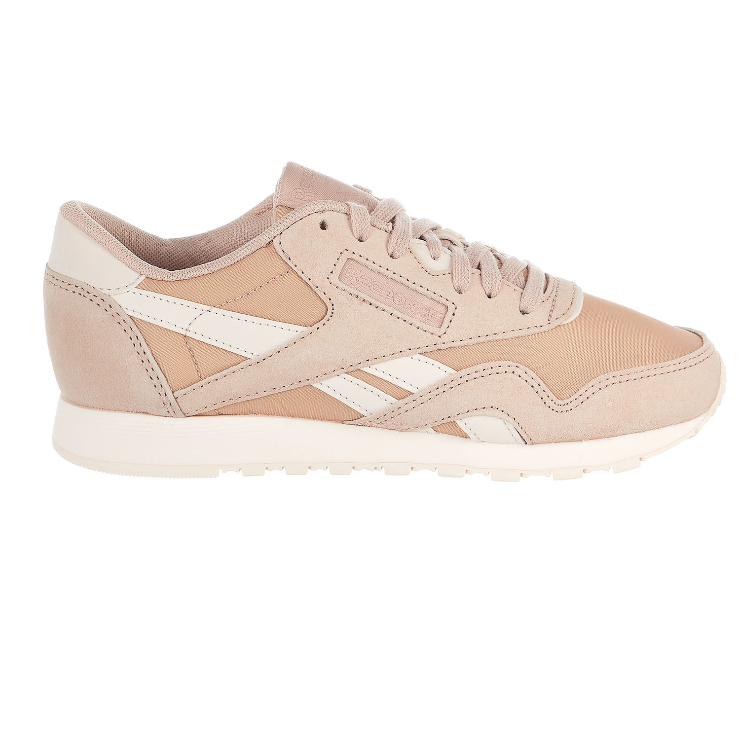 reebok cl nylon trainers sandstone rose gold satin exclusive
