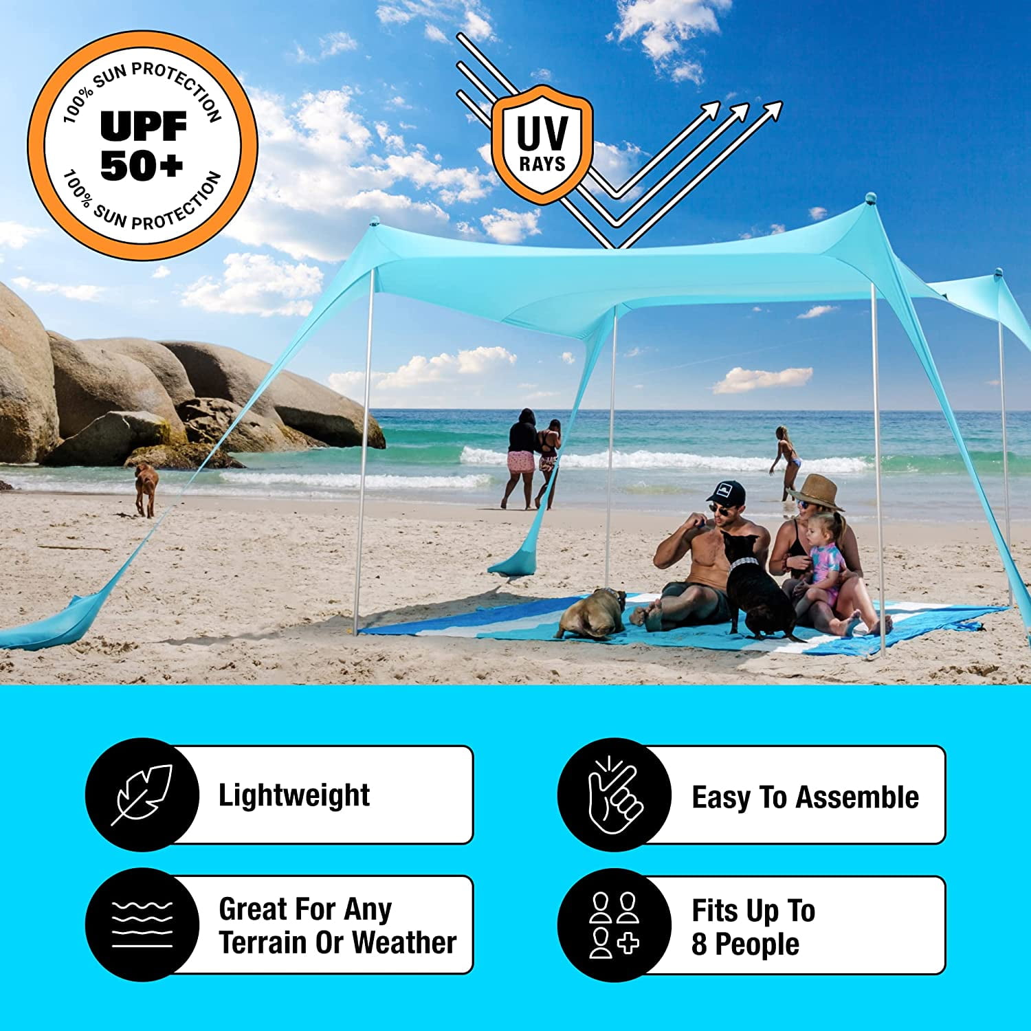 NINJA TENT（DarkGray)　＋　NINJA STICK The #1 Beach Tent for sale | Buy Now at Sun Ninja