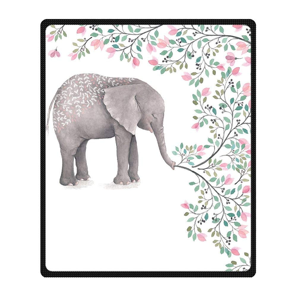 CADecor Elephant Blanket Fleece Throw Blanket for Sofa or Bed 58x80