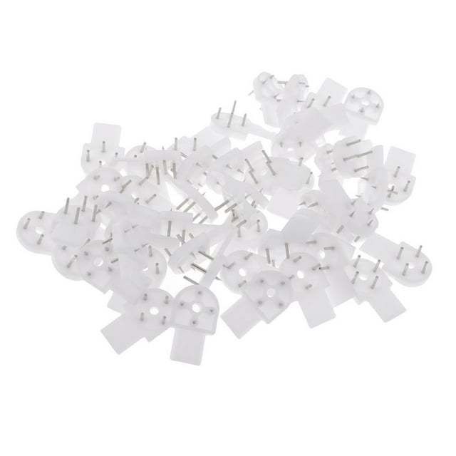 50 Piezas Ganchos de Pared Plástico para Colgar Llave DIY Sunnimix Ganchos para pared dura Color Blanco