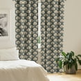 thumbnail image 2 of Ambesonne Floral Curtains, Art Nouveau Poppies, Pair of 28"x95", Tan Grey Vermilion, 2 of 5