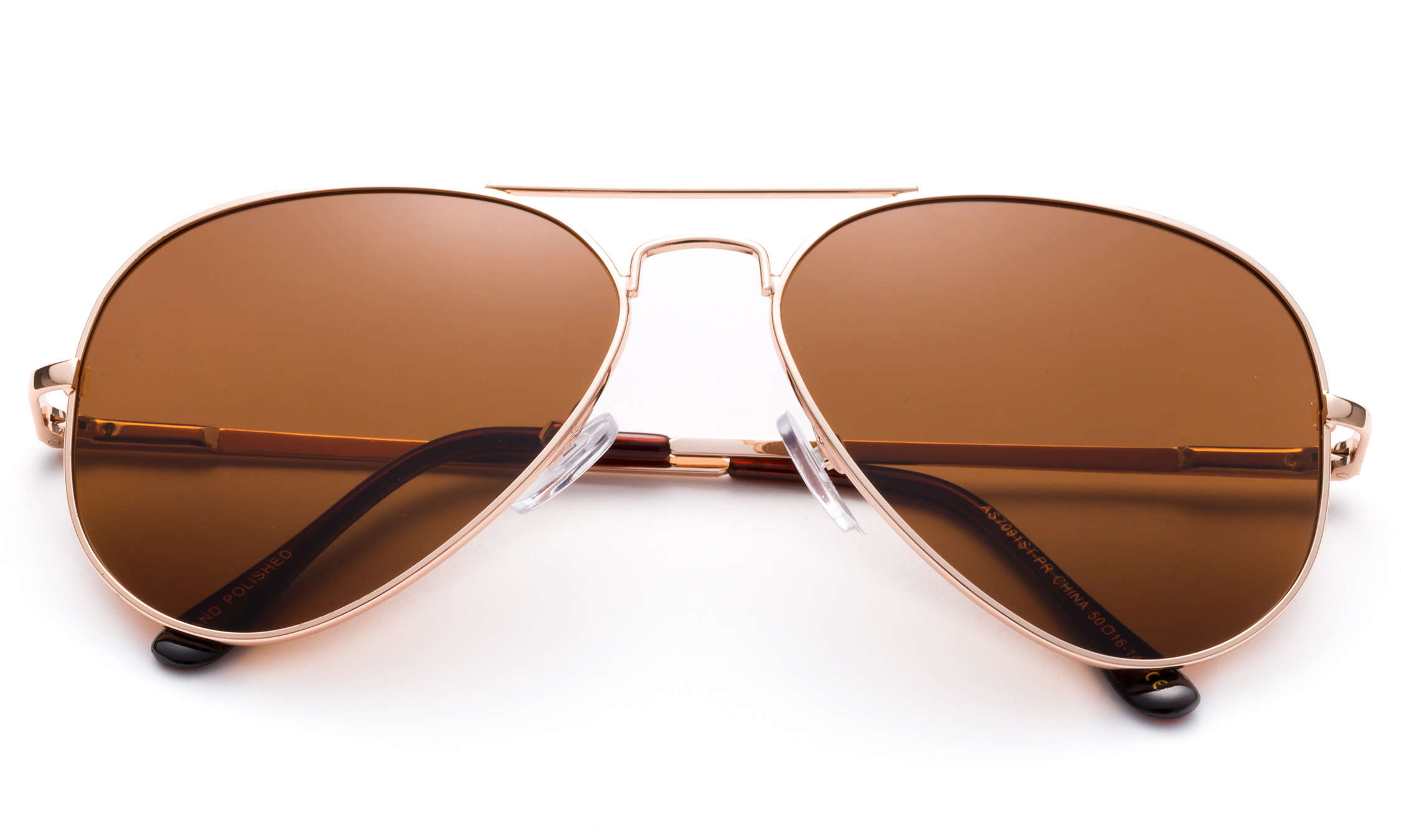 Polarized Aviator Sunglasses Mirrored Lens Classic Aviator Polarized Sunglasses Small - image 2 of 3
