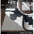 thumbnail image 3 of A2S-Grip Area Rug Pad Non Slip Double Thickness: 9pcs System Rubber Rug Mat + 8X Rug Anchors Extremely Strong Hold No Residue Carpet Anti-Skid Stickers Hook & Loop (2X4-Feet-2pack), 3 of 6