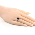 thumbnail image 3 of Gem Stone King 2.05 Cttw Black Onyx and White Topaz Engagement Ring for Women | 925 Sterling Silver | Oval 9X7MM | Gemstone Birthstone (Size 6), 3 of 4