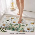thumbnail image 6 of White Daisy Doormat Outdoor Entrance 16"x24", Vintage Botanical Spring Floral Summer Absorb Moisture Dirt Door Mats, Non-Slip Rubber Backing Floor Mats Indoor, Low-Profile Front Door Rugs, 6 of 9