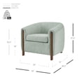 thumbnail image 3 of New Pacific Direct Ruth Fabric Accent Arm Chair in Sage Gray, 3 of 11