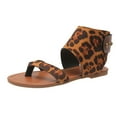 thumbnail image 2 of AXXD Brown Sandals for Women Clearance Under $10 Summer Casual Round Head Comfy Sandals Pinch Toe Beach Casual Shoes, 2 of 6