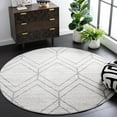 thumbnail image 2 of SAFAVIEH Adirondack Caitriona Geometric Squares Area Rug, Light Grey/Dark Grey, 4' x 4' Round, 2 of 11