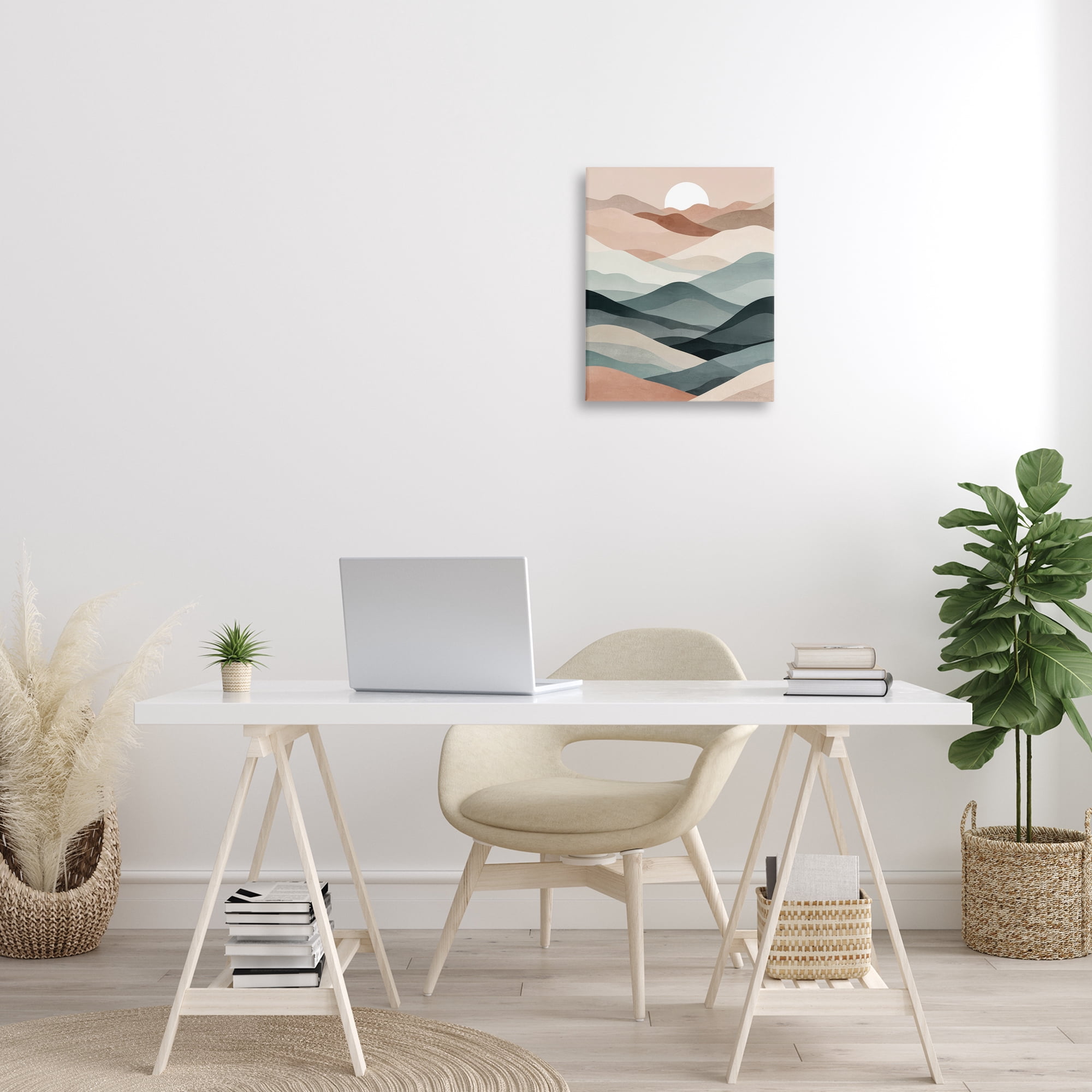 Stupell Industries Silent Dawn Landscape Landscape Painting Gallery Wrapped Canvas Art Print Wall Art, 16 x 20