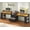 Brown, variant on 96.6 Inch 2 Person Desk with LED Lights and Power Outlet, Modern Long Computer Desk with File Drawers, Double Table for Home Office, White