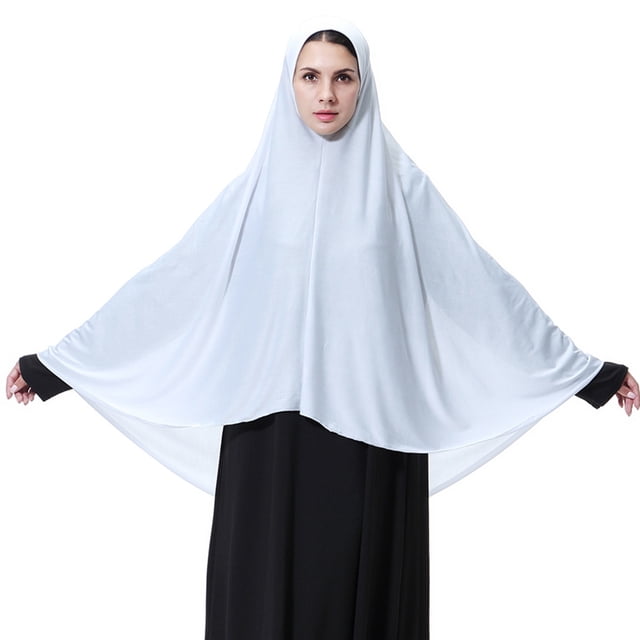 Colección Musulmana Hijab Khimar Pañuelo para Mujeres, Banderas de Estilo Largo en 12 Colores, Poliéster Suave para el Uso Diario Modesto