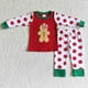 thumbnail image 3 of Venta al por mayor, ropa de Navidad para niña, moda Otoño Invierno, conjunto para niños, pantalones bordados de puntos de pan de jengibre, pijamas para niños, ropa de dormir, 3 of 4