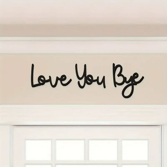 Love You Bye Sign Above Door,Love You Bye Wood Sign,Expressing Love and Warm for Your Family Lovers Wall Art Decor(Black)
