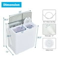 thumbnail image 4 of Canddidliike Twin Tub Portable Washing Machine with Timer Control and Drain Pump for Apartment-Gray, Timer Control, Compact Laundry Washer for RV, Apartments and Dorms, 4 of 11