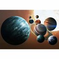 thumbnail image 3 of Idea4wall 4pcs Planets of Solar System Peel and Stick Wallpaper Removable Wall Murals Large Wall Stickers for Home Decoration, 66"x24", 3 of 4