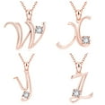 thumbnail image 5 of Eosunjian 26 Capital Letter Pendant Necklace Cubic Zirconia Rose Gold Jewelry Accessory, 5 of 13