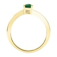 thumbnail image 2 of SZUL Women's Solitaire Pear Shaped Emerald Wave Ring in 10K Yellow Gold, 2 of 5