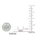 thumbnail image 3 of Dazzlingrock Collection Round White Diamond & Pink Sapphire Horizontal Bar Pendant for Women with 18 Inch Silver Chain (0.05 ctw, Color I-J, Clarity I2-I3) in 10K White Gold, 3 of 4