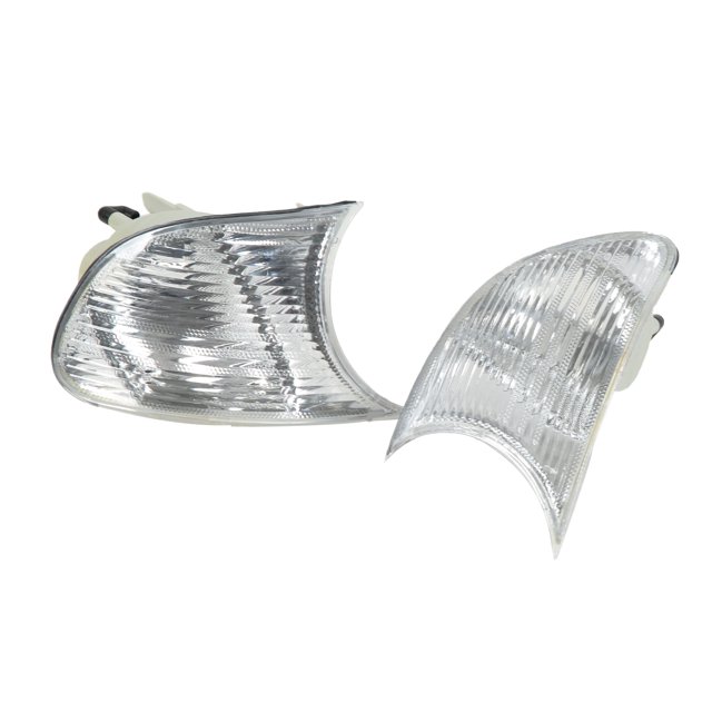 Aramox Car Front Corner Lights Left Right Clear Lens Turn Signal Lights Signal Marker Indicator Replacement For 3 Series E46 Coupe 1998-2001