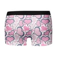 thumbnail image 5 of Men Valentines Boxer Briefs Funny Novelty Heart Underwear Comfort Underpants Shorts Sleep Short Pink XL, 5 of 5